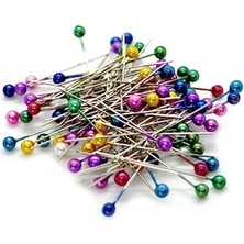 Calperia Mineli Renkli Başlı Toplu Iğne - 50 Adet