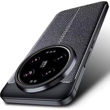 - 15 Ultra ile Uyumlu Mi Kılıf Kamera Çıkıntılı Deri Görünümlü Yumuşak Mat Silikon Soft Premium Niss Kapak