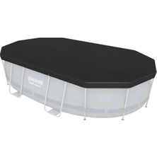 Calperia 4.27M x 2.50M Oval Havuz Örtüsü - Su Birikmesini Önleyen Drenaj Delikleri