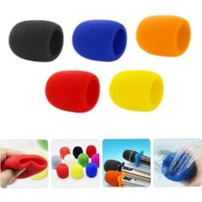 5'li Standart 5 Renk El Mikrofon Süngeri (Sarı-Turuncu-Kırmızı-Mavi-Siyah)