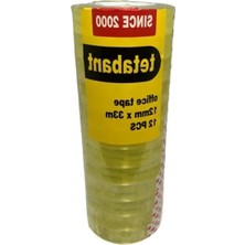 Calperia 12 mm x 33 M Kırtasiye Bandı - 12 Adet Set