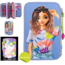 Calperia 3 Katlı Reflektörlü Mavi Kalem Kutu - Pratik Tasarım