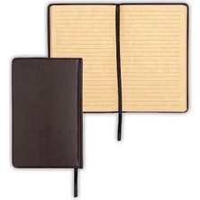 Calperia Vintage Ciltli Defter, 200 Sayfa Çizgili, Kahverengi, 13,25 x 20,25 cm