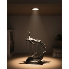 MiraLive 3D El Insan Figürü Gri Soyut Modern Dekoratif Biblo