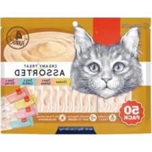 Calperia Dört Lezzetli Krema Kedi Ödülü - 50 Adet (14 Gr)