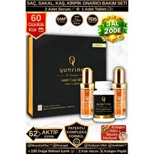 Dr. Sammy's Quarine 2 Aylık Saç Bakım Seti (2 Serum+1 Multivitamin) Dökülme ve yıpranma Karşıtı Bitkisel Kök Hücre Ekstratları, Vitamin, Mineral İçeren Saç, Sakal, Kaş ve Kirpik Onarıcı Premium Set