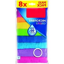 Calperia Çok Renkli Mikrofiber Temizlik Bezi - 8 Parça