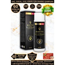 Dr. Sammy's Quarine Premium Şampuan (2 Aylık) Dökülmelere Karşı %100 Saf ve Doğal Bitkisel Kök Hücre Ekstratları,Vitamin ve Mineral İçeren Onarıcı Saç Şampuanı 250ML