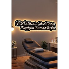 Lucenda LED Işıklı Dekoratif Duvar Tablosu Motivasyon, Atarlı & Anlamlı Söz Tasarımları