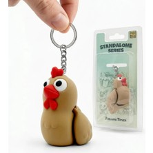 Xtoys Sevimli Şaşkın Tavuk Anahtarlık Okul Çantası Aksesuarı ve Komik Oyuncak | Bawkboo