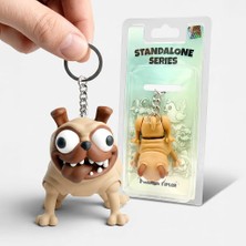 Xtoys Sevimli Çılgın Deli Köpek Çanta Aksesuarı ve Süsü Komik Hareketli Oyuncak Anahtarlık | Goofy