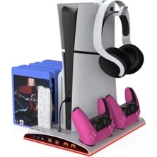 Calperia Ps5 Soğutucu ve Şarj Istasyonu - 2 Fanlı, 3 USB Hub, Kulaklık Düzenleyici