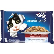 Calperia Sığır Etli ve Tavuklu Yetişkin Yaş Kedi Maması, Multipack 4X85 gr