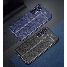 Galaxy S25 Plus Uyumlu Kamera Korumalı Deri Görünümlü Silikon Kılıf (Siyah, Galaxy S25 Plus)