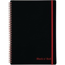 N' Red Dizüstü Bilgisayar, Dayanıklı Poli Kapak, Premium Optik Kağıt, Scribzee Uygulaması Uyumlu, Çevre Dostu, Spiral Cilt, 11-3/4" x 8-1/4", 70 Çift Taraflı Çizgili Levha, Güvenli Bungee