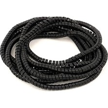 Calperia Şarj Aleti Kablosu Koruyucu Spiral Sarma Kılıf, Siyah