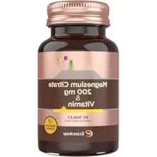 Calperia Magnezyum Sitrat ve D Vitamini Içeren Besin Takviyesi - 200 Mg, 60 Tablet