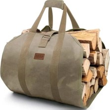 Calperia Yakacak Odun Taşıma Çantası - Dayanıklı, Su Geçirmez, Yeşil