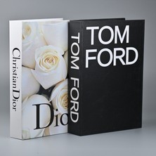 Kethuda Concept 2li Beyaz Güller & Tom Siyah Beyaz Dekoratif Kitap Kutu