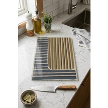 Zevahir Mobilya Dekorasyon Cam Kesme Tahtası Kaymaz Tabanlı Toprak Uyum