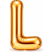 Eng Parti Dünyası L Harfi - Gold Folyo Harf Balon 40 Inç