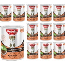 Yetişkin Kedi Somonlu ve Jöleli Konserve Mama 400 gr x 12 Adet