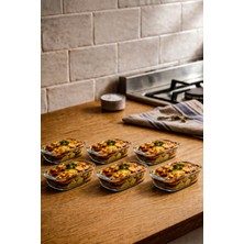 Fhilli 6'lı Isıya Dayanıklı Borcam Kase Çizilmez Sufle Güveç Fırın Kabı 400 ml