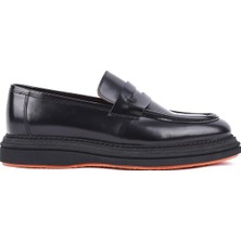 Shoetyle - Siyah Hakiki Açma Deri Bağcıksız Erkek Günlük Ayakkabı 250-2575