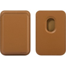 MMP Shop Samsung Galaxy S23 / S23 Fe / S23 Plus / S23 Ultra Uyumlu Magsafe Cüzdan Kartlık Suni Deri Kartlık