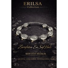 Erilsa Sertifikalı Kedi Gözü Bileklik - 10MM Tombul Beyzi Fosforlu Gece Parlayan Akrilik Makrome
