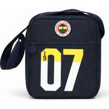 Fenerbahçe Lisanslı 1907 Baskı Detaylı Lacivert - Çift Bölmeli Su Itici Kumaşlı Beslenme Çantası