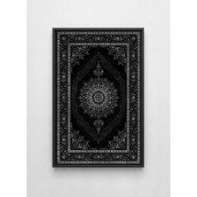 Lamazif Siyah Oryantal Desenli Çerçeveli Poster | Modern Minimal Duvar Tablosu 50X70 cm