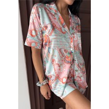 Coccolarsi Colori Del Mondo Saten Kısa Pijama Takımı CDM2140