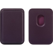 MMP Shop Iphone 16 / 16 Plus / 16 Pro / 16 Pro Max Uyumlu Magsafe Cüzdan Kartlık Suni Deri Kartlık