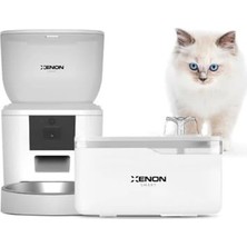 Xenon Smart Akıllı Otomatik Kedi Köpek Mama Kabı Programlanabilir Besleme Kasesi ve Su Pınarı Sebili 2'li Pet Ürünleri Evcil Hayvan Başlangıç Seti