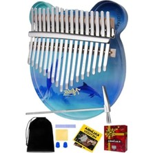 Calperia Kaliteli 17 Tuşlu Okyanus Cam Kalimba Full Set