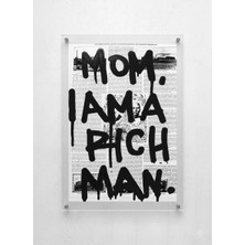 Lamazif Mom I Am A Rich Man Modern Pleksi Cam Duvar Tablosu – Vidali Akrilik Poster, Tipografik ve Çağdaş Duvar Dekoru