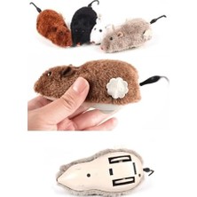 Kurmalı Fare Kedi Oyuncağı Peluş Yaratıcı Oyuncak 1 Adet