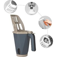 Kedi Kumu Küreği, Çöp Torbası Hazneli, Plastik, Ergonomik Tutma Saplı