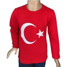 Mavişler Bebe Türk Bayraklı Uzun Kol T-Shirt