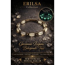 Erilsa Sertifikalı Kedi Gözü Bileklik - 10MM Kapsül Fosforlu Gece Parlayan Akrilik Kehribar Ayarlanabilir