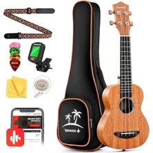 Calperia Profesyonel Soprano Ukulele Seti - Doğal Renk