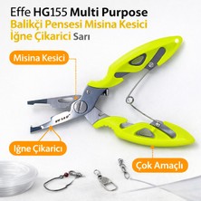 Effe HG155 Multi Purpose Balıkçı Pensesi Misina Kesici Iğne Çıkarıcı Sarı