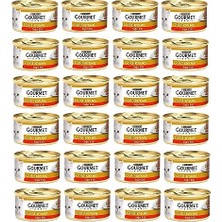 Gold Kıyılmış Sığır Etli Yaş Kedi Maması (24 x 85 Gr)