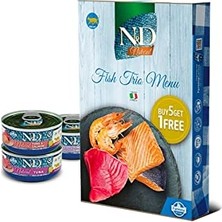 Farmina Pet Foods (ナチュラル&デリシャス) Nd Balık Çeşitleri Kedi Konservesi 70 gr 6 Al 5 Öde