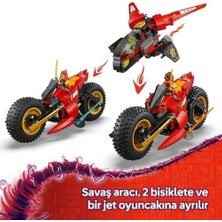 Savaş Aracı 71844-8 Yaş ve Üzeri Çocuklar Için 2 Motosikleti, 1 Jet ve 6 Minifigür Içeren 3’ü 1 Arada Oyuncak Yapım Seti, Doğum Günü Hediyesi (561 Parça)