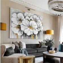 Şehzat Harikabirev Yağlı Boya Efektli Çiçek Tablosu Premium Kalite Kanvas Tablo