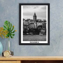 Çılgıntrend Nostaljik Istanbul Manzaralı Yapışkanlı Çerçeve – Galata Kulesi Poster Tablo