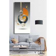 Şehzat Tekli Dikey Kanvas Dekoratif Duvar Tablosu Salon Yatak Odası Mutfak Kafe Ofis Soyut Geometri