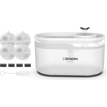 Xenon Smart Akıllı Otomatik Kedi Su Pınarı Pet Çeşmesi Evcil Hayvan Sebili ve 4 Adet Su Pınarı Filtresi 2' Li Pet Ürünleri Seti (Şeffaf)          [enerji Sınıfı A+]